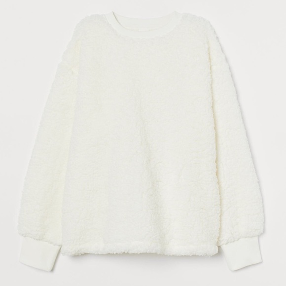 NEW H&M cozy cloud shearling Crewneck Sweater